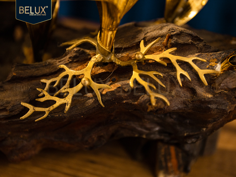 Lan Trầm Mộc 9 cành  mạ vàng 24k&nbsp;61x31x50cm